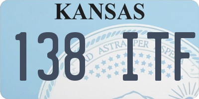 KS license plate 138ITF