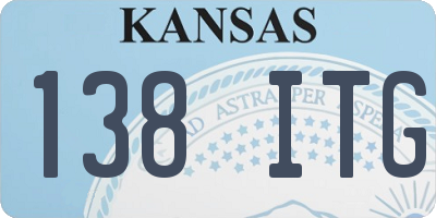 KS license plate 138ITG