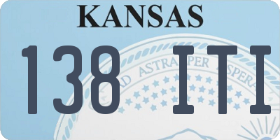 KS license plate 138ITI