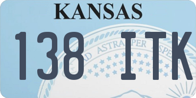 KS license plate 138ITK