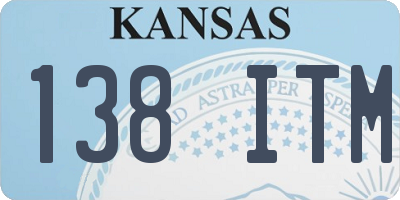 KS license plate 138ITM