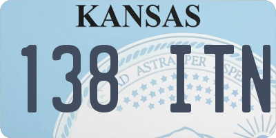 KS license plate 138ITN