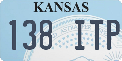 KS license plate 138ITP