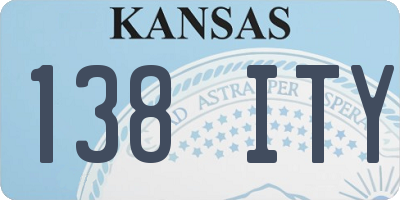 KS license plate 138ITY