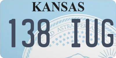 KS license plate 138IUG