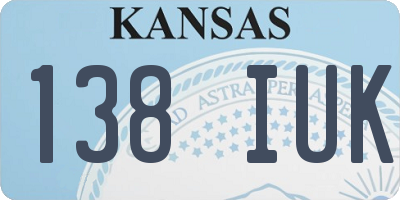 KS license plate 138IUK
