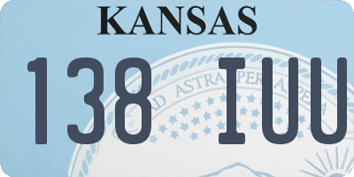 KS license plate 138IUU
