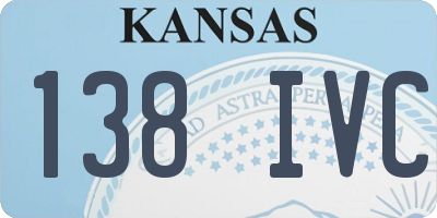 KS license plate 138IVC