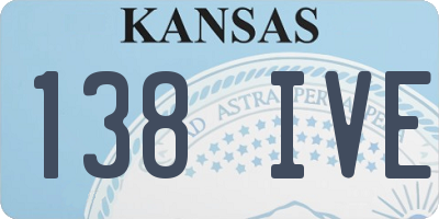 KS license plate 138IVE