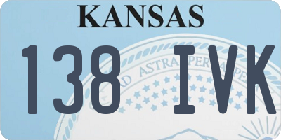KS license plate 138IVK