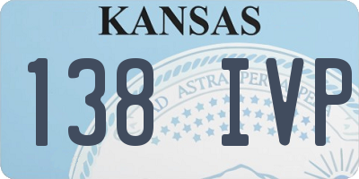 KS license plate 138IVP