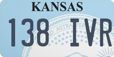 KS license plate 138IVR