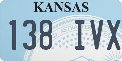 KS license plate 138IVX