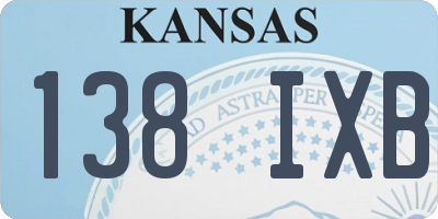 KS license plate 138IXB