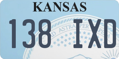 KS license plate 138IXD
