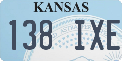 KS license plate 138IXE
