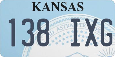 KS license plate 138IXG
