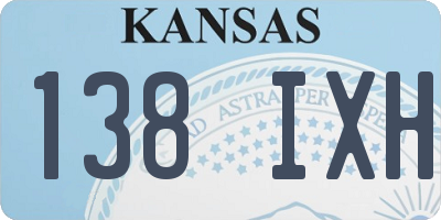 KS license plate 138IXH
