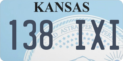 KS license plate 138IXI