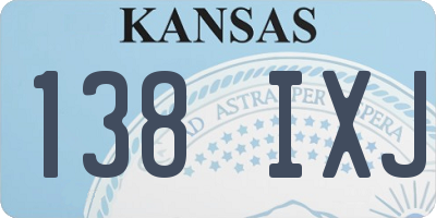 KS license plate 138IXJ