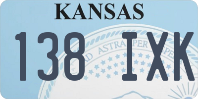 KS license plate 138IXK