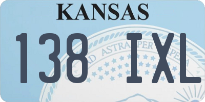 KS license plate 138IXL