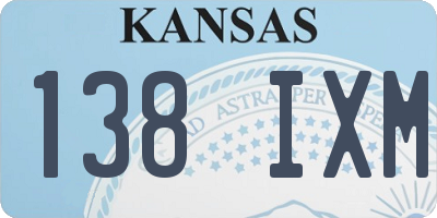 KS license plate 138IXM