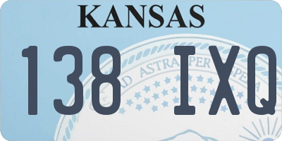 KS license plate 138IXQ