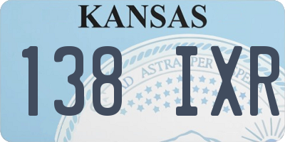 KS license plate 138IXR