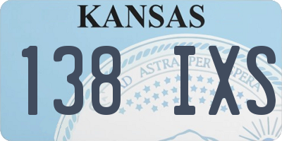 KS license plate 138IXS