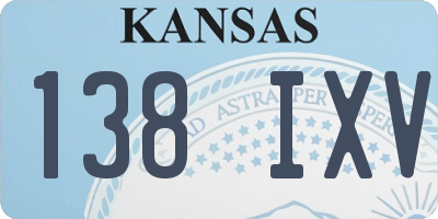KS license plate 138IXV