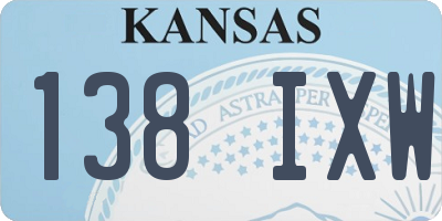 KS license plate 138IXW