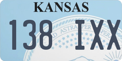 KS license plate 138IXX