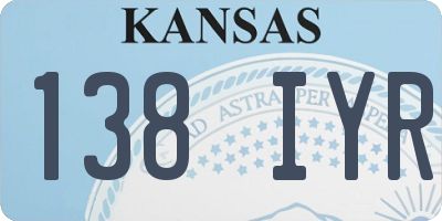 KS license plate 138IYR