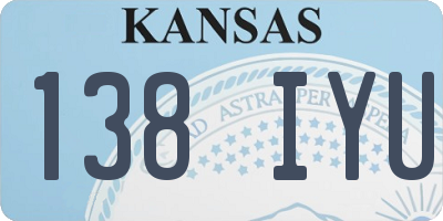 KS license plate 138IYU