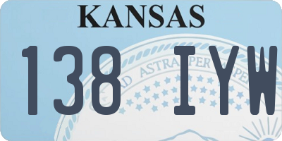 KS license plate 138IYW