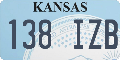 KS license plate 138IZB