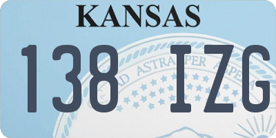 KS license plate 138IZG