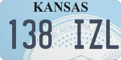 KS license plate 138IZL