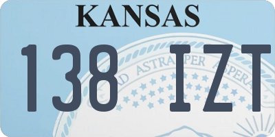 KS license plate 138IZT