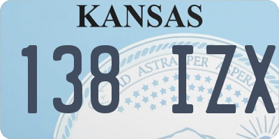 KS license plate 138IZX