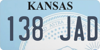 KS license plate 138JAD