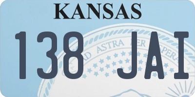 KS license plate 138JAI