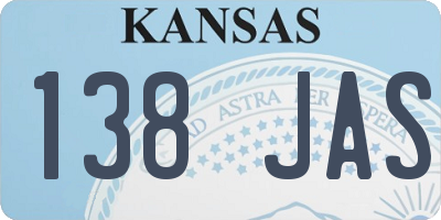 KS license plate 138JAS