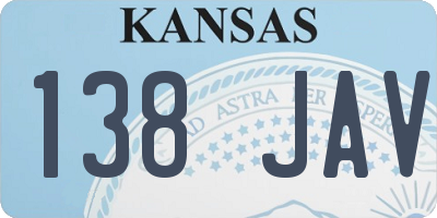 KS license plate 138JAV