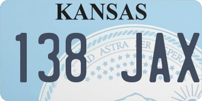 KS license plate 138JAX