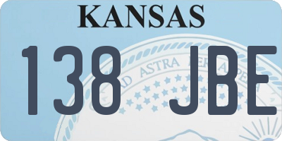 KS license plate 138JBE