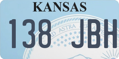 KS license plate 138JBH