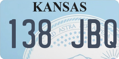 KS license plate 138JBQ