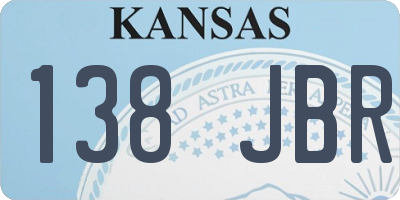 KS license plate 138JBR